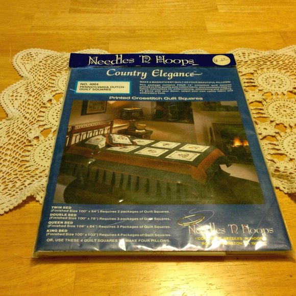 Cross-Stitch Quilt Squares - Pennsylvania Dutch for making pillow tops or quilts - Picture 5 of 6